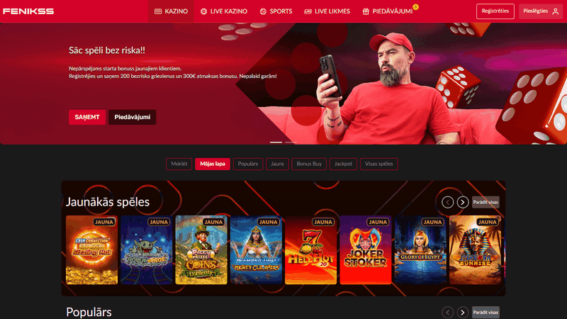 Fenikss kazino vietne: augstākā līmeņa tiešsaistes spēļu vieta